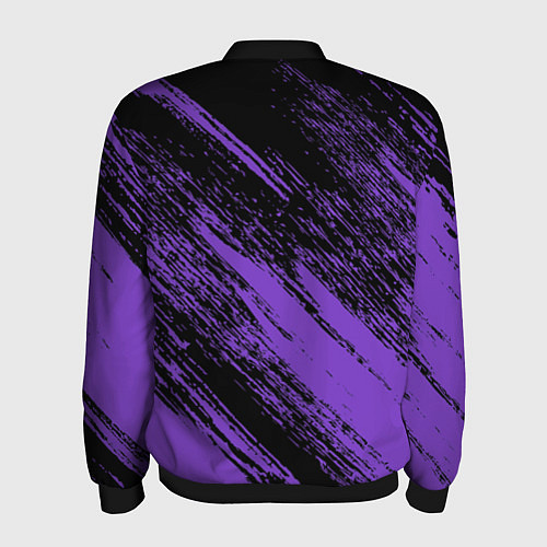Мужской бомбер The color is purple and black / 3D-Черный – фото 2