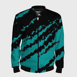 Бомбер мужской The color is black and light blue, цвет: 3D-черный