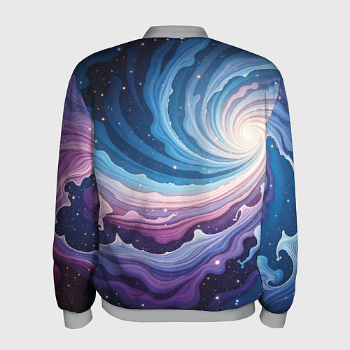 Мужской бомбер Космическая волна / 3D-Меланж – фото 2