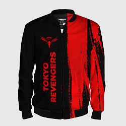 Бомбер мужской Tokyo Revengers - red gradient по-вертикали, цвет: 3D-черный
