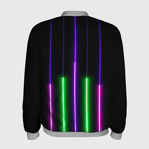 Мужской бомбер Color Purple green pink / 3D-Меланж – фото 2