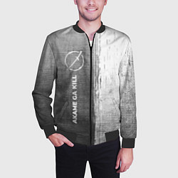 Бомбер мужской Akame ga Kill - grey gradient по-вертикали, цвет: 3D-черный — фото 2
