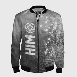 Бомбер мужской HIM - grey gradient по-вертикали, цвет: 3D-черный