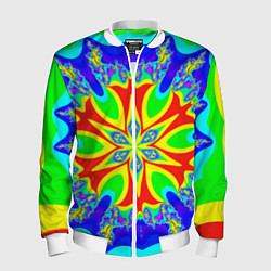 Мужской бомбер Неоновая психоделика узор