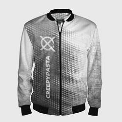 Бомбер мужской CreepyPasta - grey gradient по-вертикали, цвет: 3D-черный