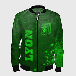 Бомбер мужской Lyon - green gradient вертикально, цвет: 3D-черный