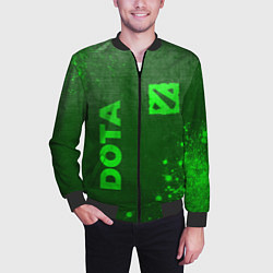 Бомбер мужской Dota - green gradient вертикально, цвет: 3D-черный — фото 2