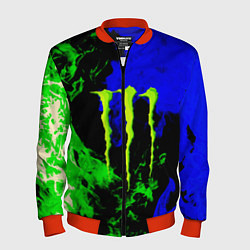 Мужской бомбер Monster energy кислотный огонь