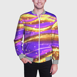 Бомбер мужской Блестящая волнистая текстура, цвет: 3D-меланж — фото 2