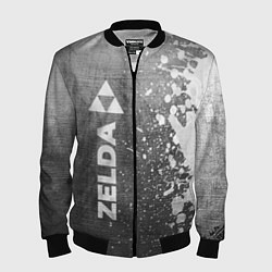 Бомбер мужской Zelda - grey gradient по-вертикали, цвет: 3D-черный