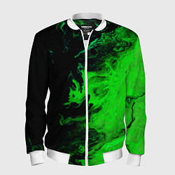Мужской бомбер Color green black