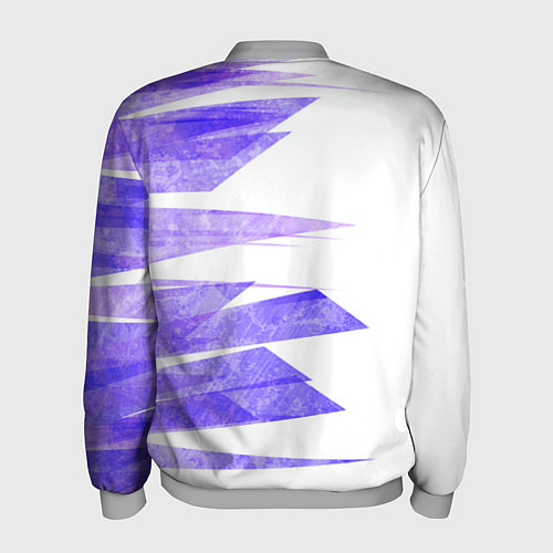 Мужской бомбер Color white purple / 3D-Меланж – фото 2