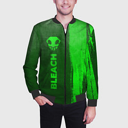 Бомбер мужской Bleach - green gradient по-вертикали, цвет: 3D-черный — фото 2