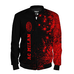 Бомбер мужской AC Milan - red gradient по-вертикали, цвет: 3D-черный
