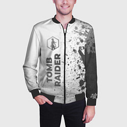 Бомбер мужской Tomb Raider - white gradient по-вертикали, цвет: 3D-черный — фото 2