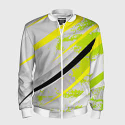 Бомбер мужской Color white light green, цвет: 3D-белый