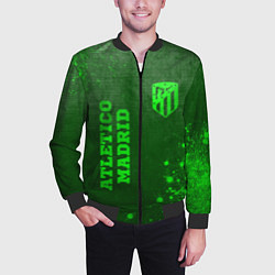 Бомбер мужской Atletico Madrid - green gradient вертикально, цвет: 3D-черный — фото 2