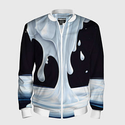 Бомбер мужской Молочная текстура, цвет: 3D-белый