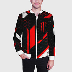 Бомбер мужской Monster energy sport geometry, цвет: 3D-белый — фото 2