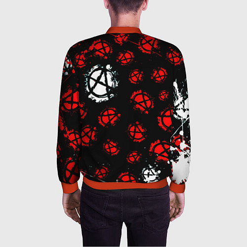 Мужской бомбер Monster energy anarhy / 3D-Красный – фото 4