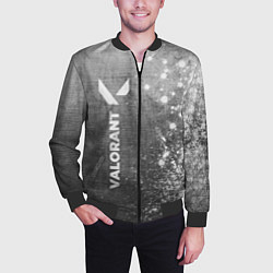 Бомбер мужской Valorant - grey gradient по-вертикали, цвет: 3D-черный — фото 2