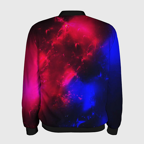 Мужской бомбер Космонавт в пламени / 3D-Черный – фото 2