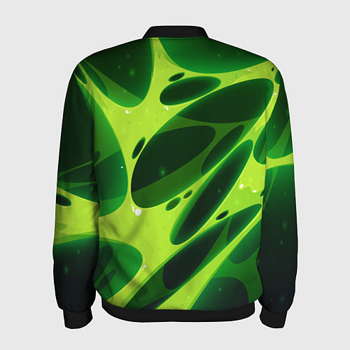 Мужской бомбер Color green light green / 3D-Черный – фото 2