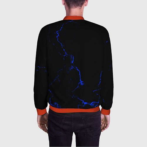 Мужской бомбер Color black blue / 3D-Красный – фото 4