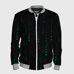 Бомбер мужской Color black turquoise, цвет: 3D-меланж
