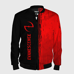Бомбер мужской Evanescence - red gradient по-вертикали, цвет: 3D-черный