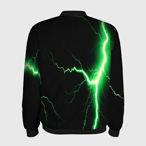Мужской бомбер Lightning green / 3D-Черный – фото 2