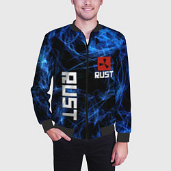 Бомбер мужской Rust молнии, цвет: 3D-черный — фото 2