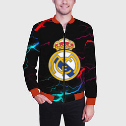 Бомбер мужской Real Madrid neon storm, цвет: 3D-красный — фото 2