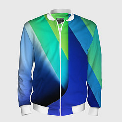 Мужской бомбер Color blue green