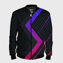 Бомбер мужской Color black line, цвет: 3D-черный
