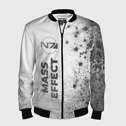 Мужской бомбер Mass Effect - white gradient по-вертикали