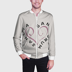 Бомбер мужской Sancta sanctorum, цвет: 3D-белый — фото 2