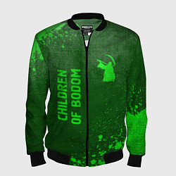 Бомбер мужской Children of Bodom - green gradient вертикально, цвет: 3D-черный