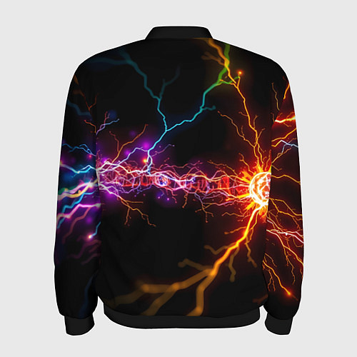 Мужской бомбер Две неоновые вспышки / 3D-Черный – фото 2
