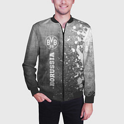 Бомбер мужской Borussia - grey gradient по-вертикали, цвет: 3D-черный — фото 2