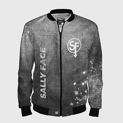 Бомбер мужской Sally Face - grey gradient вертикально, цвет: 3D-черный