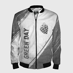 Бомбер мужской Green Day - white gradient вертикально, цвет: 3D-черный