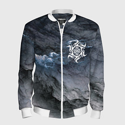 Бомбер мужской Символика Белобога - оберег, цвет: 3D-белый