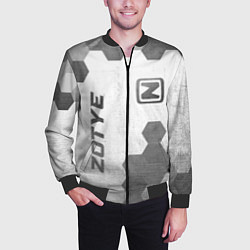 Бомбер мужской Zotye - white gradient вертикально, цвет: 3D-черный — фото 2