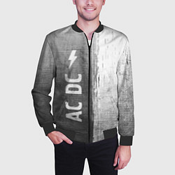 Бомбер мужской AC DC - grey gradient по-вертикали, цвет: 3D-черный — фото 2