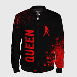 Мужской бомбер Queen - red gradient вертикально