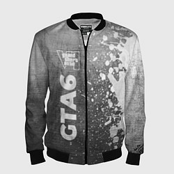 Бомбер мужской GTA6 - grey gradient по-вертикали, цвет: 3D-черный