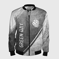 Бомбер мужской Green Day - grey gradient вертикально, цвет: 3D-черный