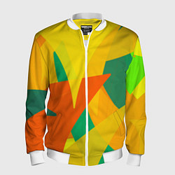 Бомбер мужской Настроение в цветных тонах, цвет: 3D-белый