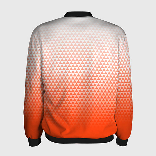 Мужской бомбер Анахайм Дакс - оранжевая геометрия / 3D-Черный – фото 2